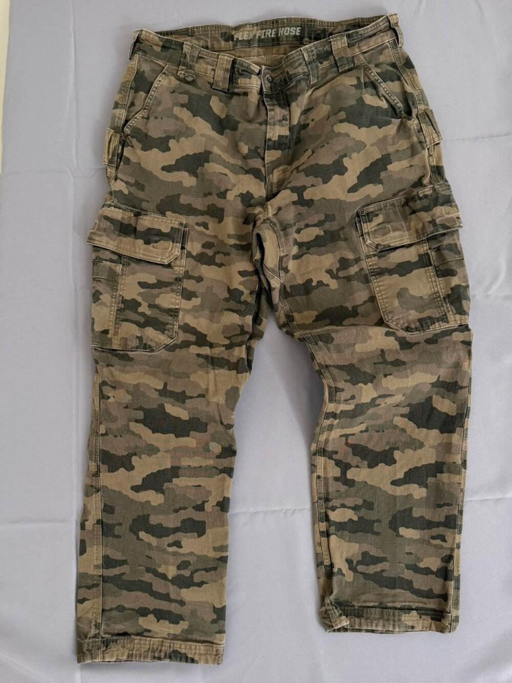 Duluth Flex Fire Hose Camo Cargo Pants Mens 42x30
